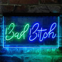 ADVPRO Bad Bitch Woman Shed Room Dual Color LED Neon Sign st6-i3800 - Green & Blue