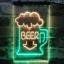 ADVPRO Full Beer Mug Arrow Down  Dual Color LED Neon Sign st6-i3801 - Green & Yellow