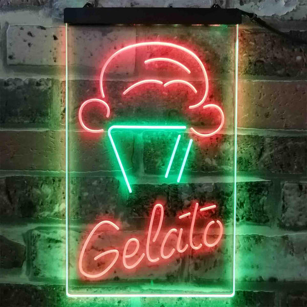 ADVPRO Gelato Ice Cream Shop  Dual Color LED Neon Sign st6-i3802 - Green & Red
