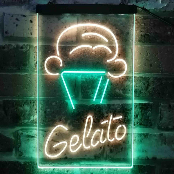 ADVPRO Gelato Ice Cream Shop  Dual Color LED Neon Sign st6-i3802 - Green & Yellow