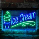 ADVPRO Ice Cream Dual Color LED Neon Sign st6-i3803 - Green & Blue