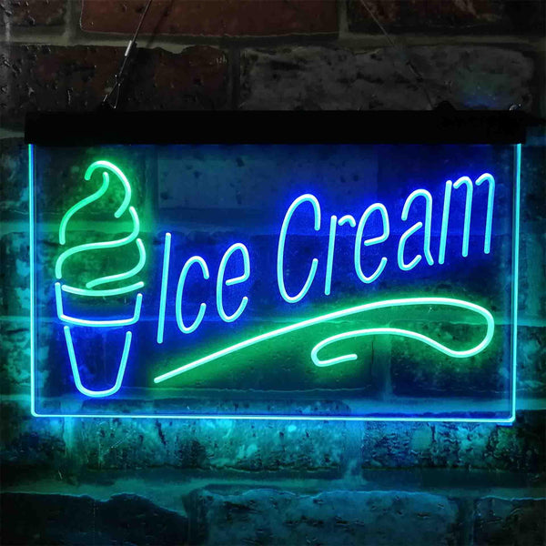 ADVPRO Ice Cream Dual Color LED Neon Sign st6-i3803 - Green & Blue