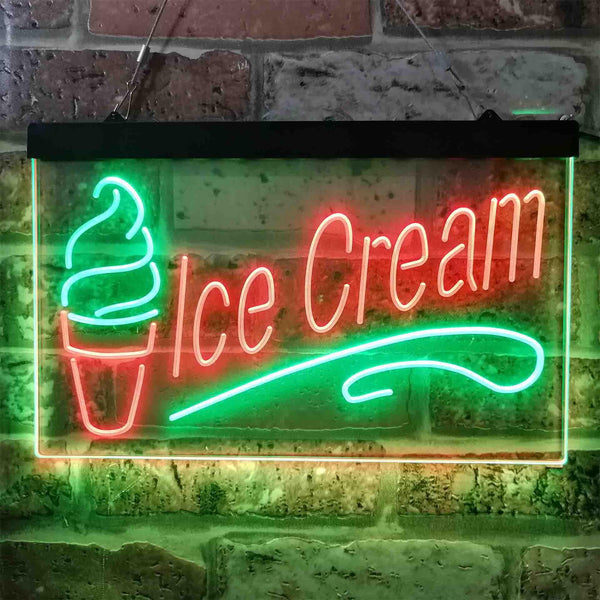 ADVPRO Ice Cream Dual Color LED Neon Sign st6-i3803 - Green & Red