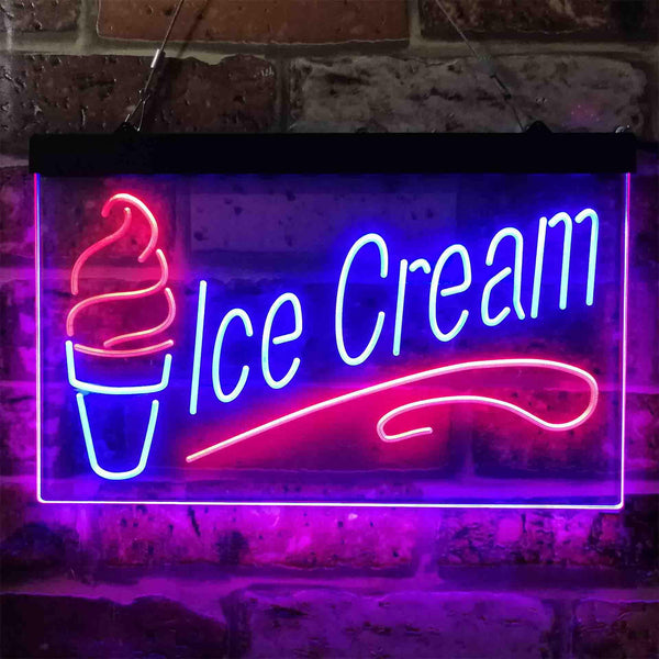 ADVPRO Ice Cream Dual Color LED Neon Sign st6-i3803 - Red & Blue