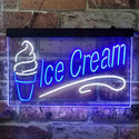 ADVPRO Ice Cream Dual Color LED Neon Sign st6-i3803 - White & Blue
