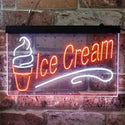 ADVPRO Ice Cream Dual Color LED Neon Sign st6-i3803 - White & Orange