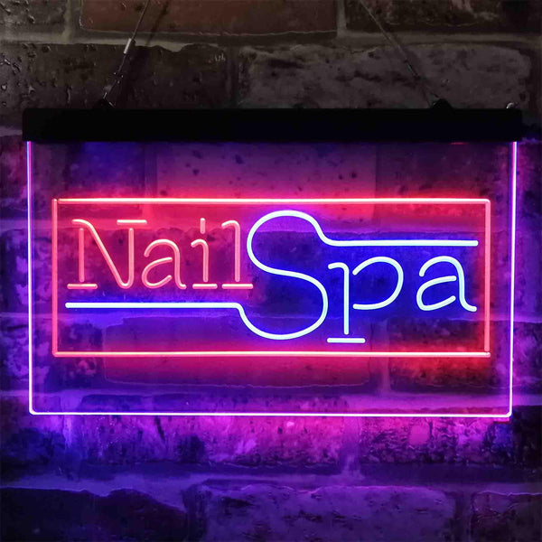 ADVPRO Nail Spa Salon Dual Color LED Neon Sign st6-i3804 - Blue & Red