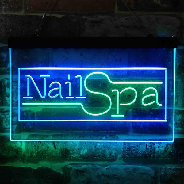 ADVPRO Nail Spa Salon Dual Color LED Neon Sign st6-i3804 - Green & Blue