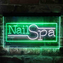 ADVPRO Nail Spa Salon Dual Color LED Neon Sign st6-i3804 - White & Green