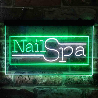 ADVPRO Nail Spa Salon Dual Color LED Neon Sign st6-i3804 - White & Green