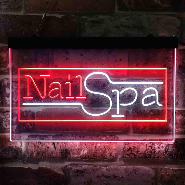 ADVPRO Nail Spa Salon Dual Color LED Neon Sign st6-i3804 - White & Red