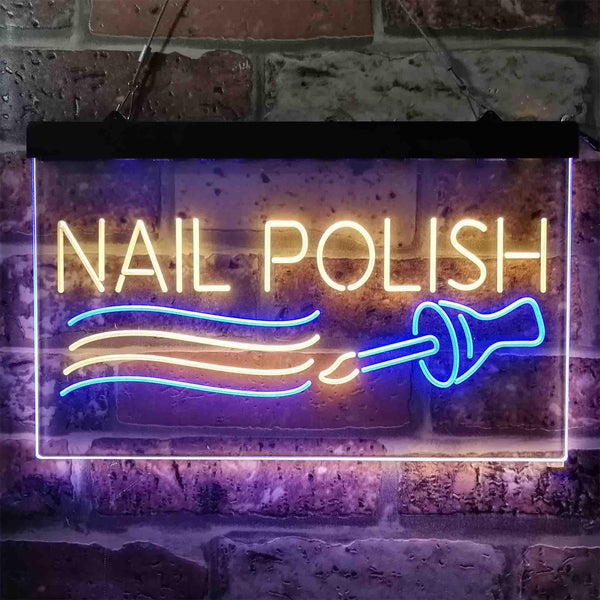 ADVPRO Nail Polish Dual Color LED Neon Sign st6-i3805 - Blue & Yellow