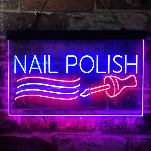 ADVPRO Nail Polish Dual Color LED Neon Sign st6-i3805 - Red & Blue