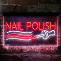 ADVPRO Nail Polish Dual Color LED Neon Sign st6-i3805 - White & Red