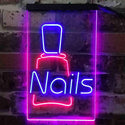 ADVPRO Nail Bottle Beauty Salon  Dual Color LED Neon Sign st6-i3806 - Blue & Red