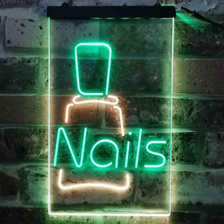 ADVPRO Nail Bottle Beauty Salon  Dual Color LED Neon Sign st6-i3806 - Green & Yellow