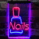 ADVPRO Nail Bottle Beauty Salon  Dual Color LED Neon Sign st6-i3806 - Red & Blue