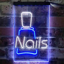 ADVPRO Nail Bottle Beauty Salon  Dual Color LED Neon Sign st6-i3806 - White & Blue