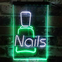 ADVPRO Nail Bottle Beauty Salon  Dual Color LED Neon Sign st6-i3806 - White & Green