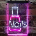 ADVPRO Nail Bottle Beauty Salon  Dual Color LED Neon Sign st6-i3806 - White & Purple