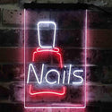 ADVPRO Nail Bottle Beauty Salon  Dual Color LED Neon Sign st6-i3806 - White & Red