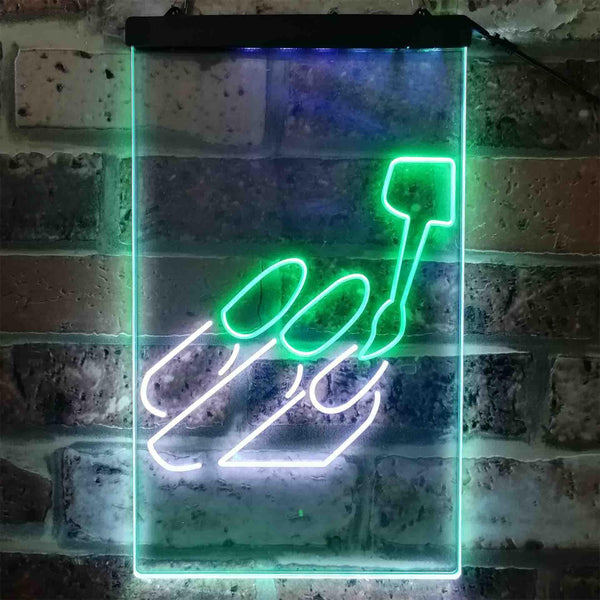 ADVPRO Gel Nails  Dual Color LED Neon Sign st6-i3807 - White & Green