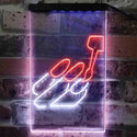 ADVPRO Gel Nails  Dual Color LED Neon Sign st6-i3807 - White & Orange