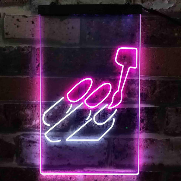ADVPRO Gel Nails  Dual Color LED Neon Sign st6-i3807 - White & Purple