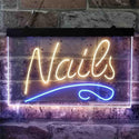 ADVPRO Nails Beauty Salon Dual Color LED Neon Sign st6-i3808 - Blue & Yellow