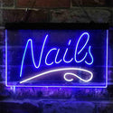 ADVPRO Nails Beauty Salon Dual Color LED Neon Sign st6-i3808 - White & Blue