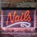ADVPRO Nails Beauty Salon Dual Color LED Neon Sign st6-i3808 - White & Orange