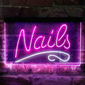 ADVPRO Nails Beauty Salon Dual Color LED Neon Sign st6-i3808 - White & Purple