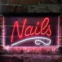 ADVPRO Nails Beauty Salon Dual Color LED Neon Sign st6-i3808 - White & Red