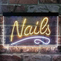 ADVPRO Nails Beauty Salon Dual Color LED Neon Sign st6-i3808 - White & Yellow