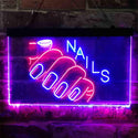 ADVPRO Nails Hand Waxing Dual Color LED Neon Sign st6-i3809 - Red & Blue