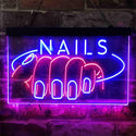 ADVPRO Nails Fingers Display Dual Color LED Neon Sign st6-i3810 - Red & Blue