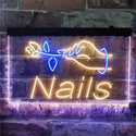 ADVPRO Nails Flower Display Dual Color LED Neon Sign st6-i3811 - Blue & Yellow