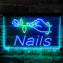 ADVPRO Nails Flower Display Dual Color LED Neon Sign st6-i3811 - Green & Blue