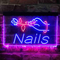 ADVPRO Nails Flower Display Dual Color LED Neon Sign st6-i3811 - Red & Blue