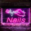 ADVPRO Nails Flower Display Dual Color LED Neon Sign st6-i3811 - White & Purple
