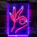 ADVPRO Okay Nails Beauty Salon  Dual Color LED Neon Sign st6-i3812 - Red & Blue