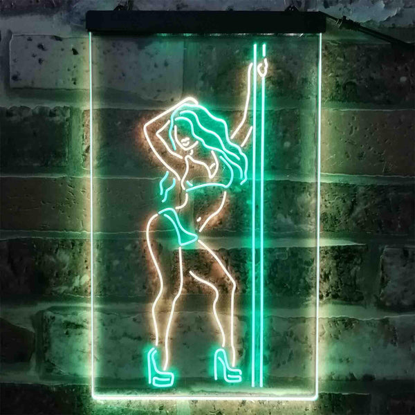 ADVPRO Stripper Dancer Pub Club  Dual Color LED Neon Sign st6-i3813 - Green & Yellow