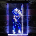 ADVPRO Stripper Dancer Pub Club  Dual Color LED Neon Sign st6-i3813 - White & Blue