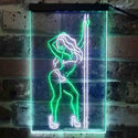 ADVPRO Stripper Dancer Pub Club  Dual Color LED Neon Sign st6-i3813 - White & Green