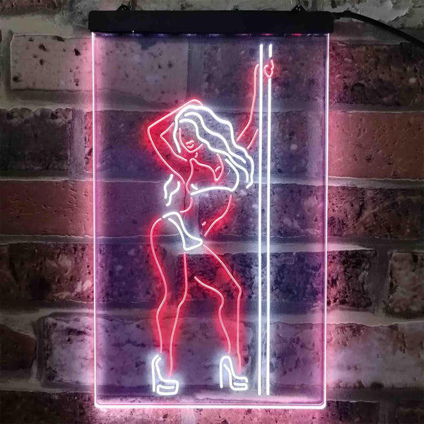 ADVPRO Stripper Dancer Pub Club  Dual Color LED Neon Sign st6-i3813 - White & Red
