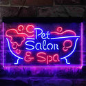 ADVPRO Pet Salon Spa Dog Cat Grooming Dual Color LED Neon Sign st6-i3814 - Blue & Red