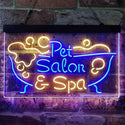 ADVPRO Pet Salon Spa Dog Cat Grooming Dual Color LED Neon Sign st6-i3814 - Blue & Yellow