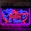 ADVPRO Pet Salon Spa Dog Cat Grooming Dual Color LED Neon Sign st6-i3814 - Red & Blue