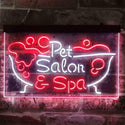 ADVPRO Pet Salon Spa Dog Cat Grooming Dual Color LED Neon Sign st6-i3814 - White & Red