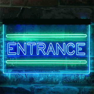 ADVPRO Entrance Shop Dual Color LED Neon Sign st6-i3815 - Green & Blue